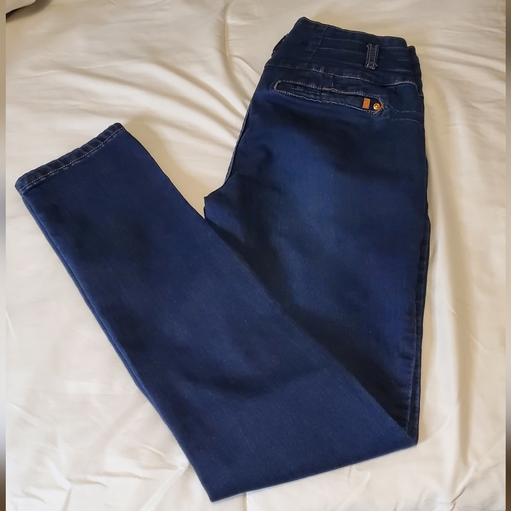 Cest Toi Jeans High-Waisted Dark Blue Women's Jeans - Picture 13 of 14